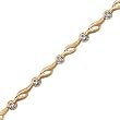 14K Yellow/White Gold 0.12 ct. Diamond Tennis Bracelet