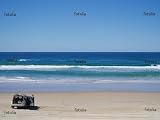 ‘Four Wheel Drive Car At Beach’ Wall Decal – 24″W x 18″H Removable Graphic