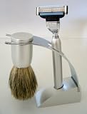 Shaving Shave Set Modern Look Mach 3 Razor Badger Brush and Stand