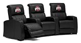 Ohio State Buckeyes Leather Theater 2 Seats with Curved Configuration