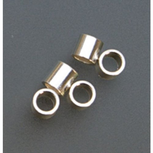 Sterling Silver Tube Crimp Beads, 3 X 3 Millimeters, 