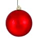 Vickerman Shiny Finish Seamless Shatterproof Christmas Ball Ornament, UV Resistant with Drilled Cap, 6 per Bag, 4