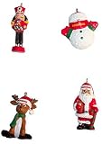 Washington Redskins Variety 4 Pack Mini Figurine Christmas Ornaments
