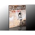 Banksy Wandbild - Leinwandbild 100x70cm k. Poster ! Bild fertig auf Keilrahmen ! Pop Art Gem�lde Kunstdrucke, Wandbilder, Bilder zur Dekoration - Deko / Top 100 "Banksy" Bilder - Graffiti / Street Art Kunstdrucke