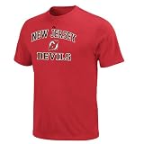 NHL New Jersey Devils Devils Heart And Soul II Adult Short-Sleeved Basic Tee,Athletic Red,XX-Large