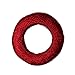 ID 3628 Red Circle Patch O Loop Hole Craft Embroidered Iron On Applique