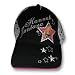 Disney Hannah Montana Girl's Black and Grey Baseball Cap Hat with Star Embriodery