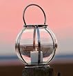 11.75" Round Stainless Steel Strip Latern