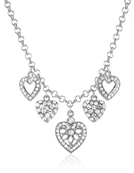 1928 Jewelry "Heart of Hearts" Heart Charm Necklace, 16.3"