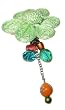 Green Flower Earrings