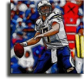 Completely Handpainted American Football Sport Painting, Custom Order FL4111, Oil on Canvas, with Option to Paint Jerry, Brett & Co. from Any Other Favorite Photograph or Picture, Unframed, Size 16