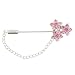Jewelry : Three Hot Pink Flower Pin Brooch