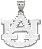Auburn Tigers Giant 1 3/4 W x 1 1/2 H AU Pendant - Sterling Silver Jewelry