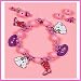 3 Pink & Purple Cowgirl Charm Bracelet Craft Kit