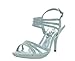 dream Pairs Women's Classic Open Toe Rhinestone Embelishment Adjustable Buckle Mid Heel Sandals