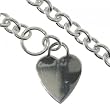 Dangle Heart ID Toggle Bracelet in Sterling Silver 925