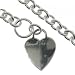 Fancy Heart Tag Toggle Rolo Necklace in Sterling Silver
