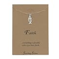 Faith Inspirational Pendant Necklace - 16"