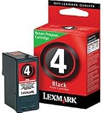 Lexmark #4 18C1974 Inkjet Cartridge (Black) in Retail Packaging for Lexmark X2690, X4690, Z2390, Z2490 Printers