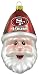 San Francisco 49ers Blown Glass Santa Cap Christmas Tree Ornament