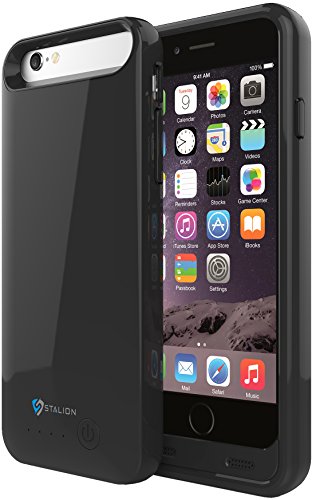 Stalion 3100mAh  Protective Rechargeable Extended Charging Case for Apple iPhone 6 & 6s with 2 Interchangeable Frames + LED Charge Indicator Light (Apple MFi Certified)