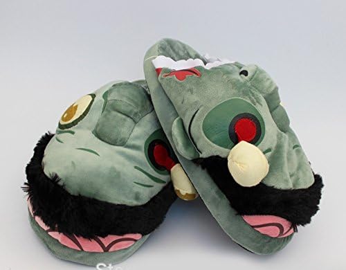 Fatflyshop - Plants Vs Zombies Slippers Plush Indoor Bedroom Winter Slipper