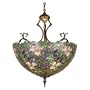 20"W Trillium & Violet Inverted Pendant