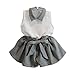 FEITONG Girls Sleeveless T-shirt Shorts Set Clothes Suit