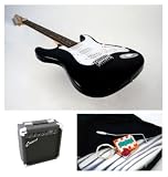  : Crescent 39" Black Electric Guitar with Accessories and 10 watt AMP