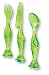 A di Alessi - Agli Ordini! Children 3 pce Cutlery Set, Green