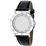 Bvlgari White Dial Stainless Steel Leather Ladies Watch BB33SLD5