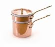Mauviel Cupretam Pour la Table Copper 0.8-Quart Bain Marie Double Boiler with Porcelain Insert