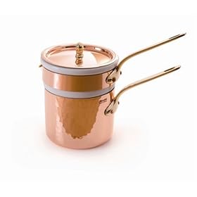 Mauviel Cupretam Pour la Table Copper 0.8-Quart Bain Marie Double Boiler with Porcelain... by Mauviel
