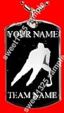 Custom Hockey Player- Necklace Chain+Gift Box