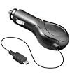 aufrollbares microUSB PREMIUM Kfz-Ladekabel / Autoladeger�t 12V f�r NOKIA Lumia 610, Lumia 620, Lumia 820, Lumia 920, N8, uvm
