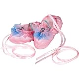 enlarged image: Swan Lake Barbie Costume Ballerina Slippers - Child Medium