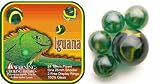 Mega Marbles - IGUANA MARBLES NET (1 Shooter Marble, 24 Player Marbles & 2 Display Rings)