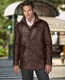 Kenneth Cole Reaction Big and Tall Estaban Leather Car Coat