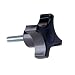 DimcoGray Black Phenolic 4 Prong Knob, Zinc Stud: 5/16-18" Thread x 2" Length, 1-3/4" Diameter x 1" Height x 1-3/16" Hub Dia x 1/2" Hub Length (Pack of 10)