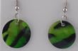 Green Tiger Stripe Earrings