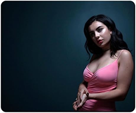 Mouse pads,(Black)9 X 7 X 0.12in,[Natural rubber,Precision Fabric]Personality Desings Gaming Mouse Pad,surface of the polyester£¬prevent deformation-Cool Charli Xcx Charlotte Emma