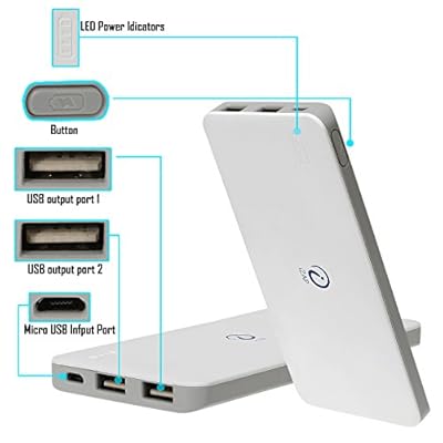 iZAP USB Portable Power Supply 5000mAh Li-Polymer Ultra Slim Power Bank for Samsung Apple HTC Sony Xiaomi Smartphone...