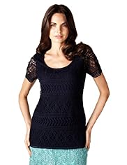 Per Una Crochet Lace Top