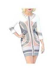 Stretchy Long Sleeves Nylon/Rayon/Spandex Bandage Dress 