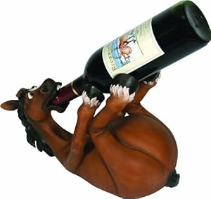 Rivers Edge Hand Painted Horse Wine Bottle Holder