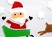 Christmas Gel Window Clings ~Santa in Sleigh with Reindeer & Snowflakes (1 Sheet, 12 Clings)