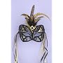 Forum Lace Half Mask With Feathers, Black/Gold, On&hellip <span class="brandLink"> Unknown </span>