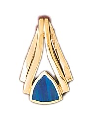 CleverEves 14K White Gold Created Opal Pendant 6.4 - Gram(s)