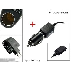 Auto-Ladekabel f�r Apple iPhone 3G -Black Edition + Netzteil Adapter