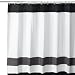 DKNY Color Block Gray Fabric Shower Curtain